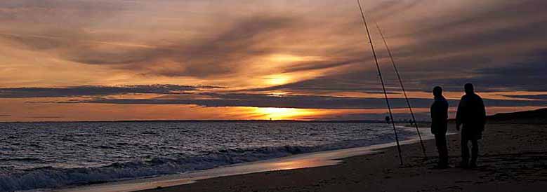 Panorama coucher de soleil sur la plage