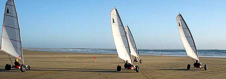 Panorama de chars à voile